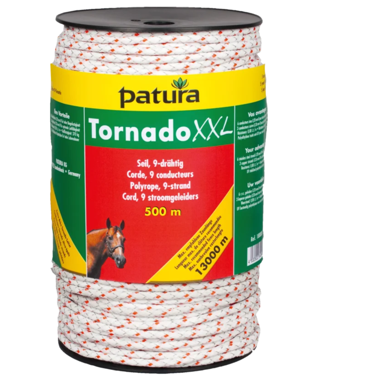 Tornado XXL Seil, 500 m Rolle, weiß-rot