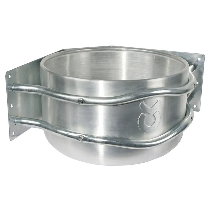 Futtertrog Aluminium 18L zur Eckmontage- mit Ablauf