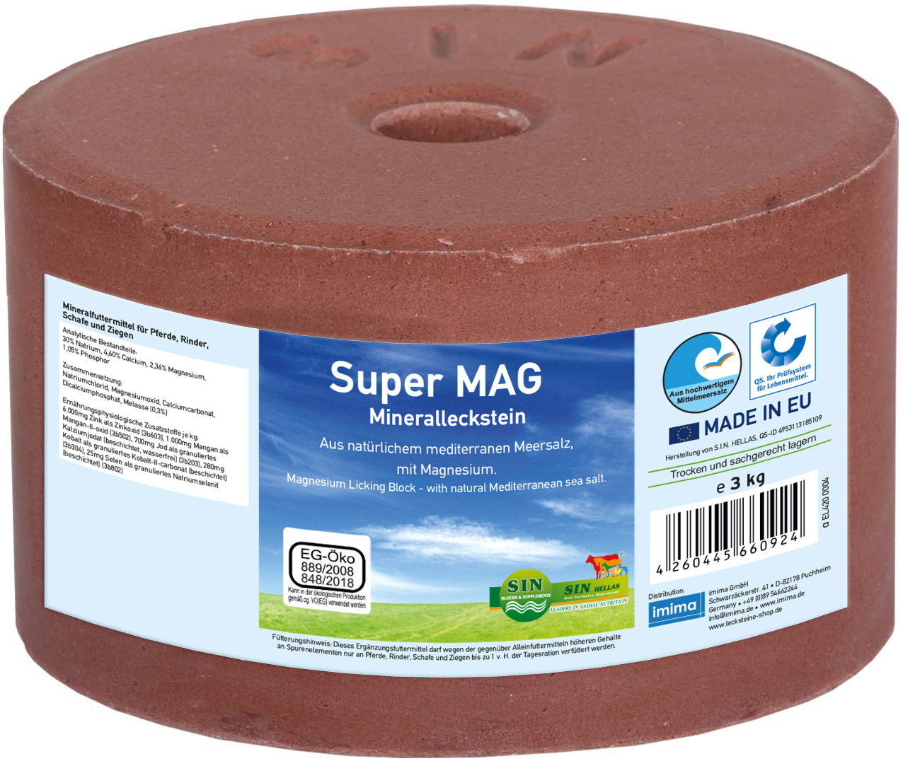 SuperMAG Mineralleckstein, 3kg SuperMAG Mineralleckstein, 3kg