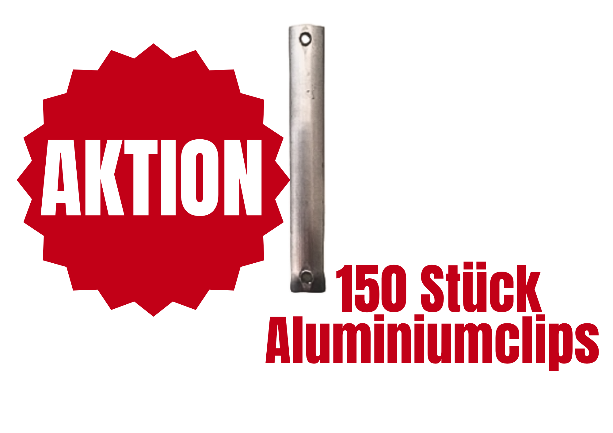 AKTION: Aluminiumclip Beo-Band  8 cm, 150 Stück