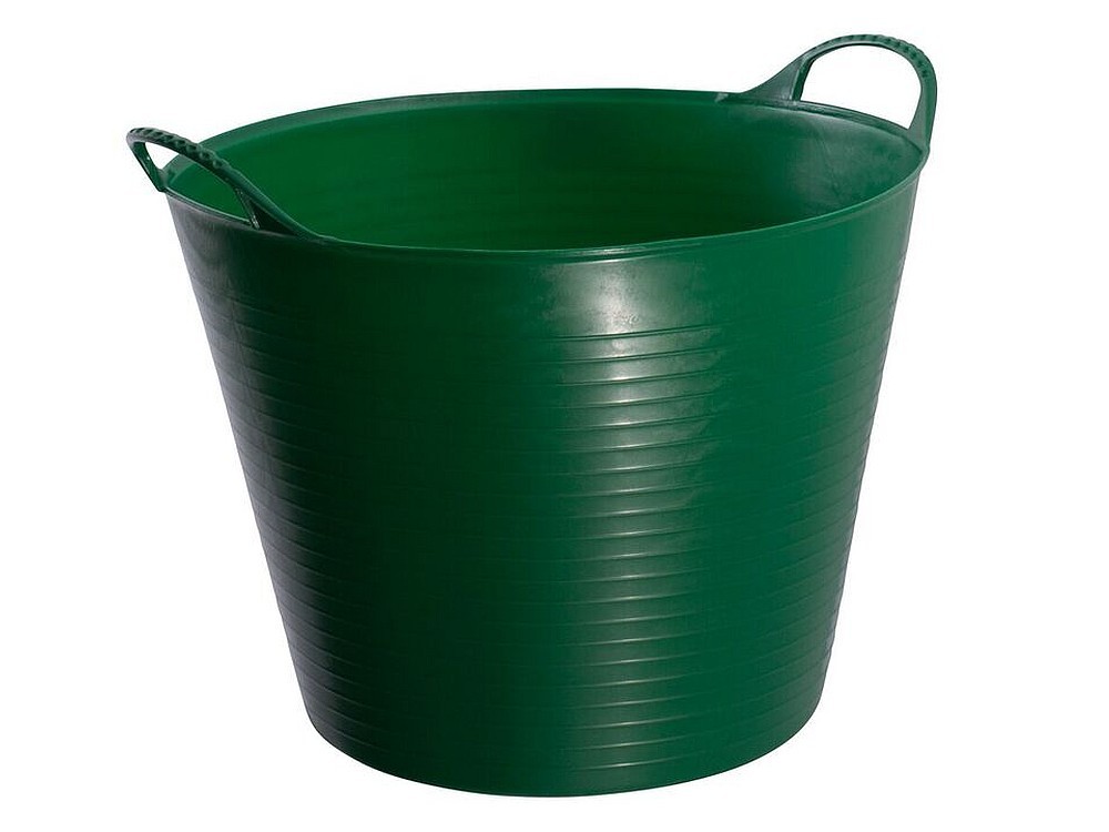 Flexibler Futtertrog als ideale Ergänzung! Futtertrog 38 Liter in grün.