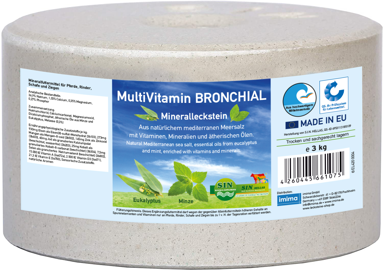 MultiVitamin BRONCHIAL Mineralleckstein, 3kg