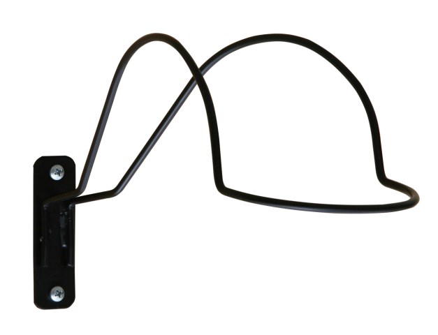 Helmablage aus pulverbeschichteten Drahtbügeln