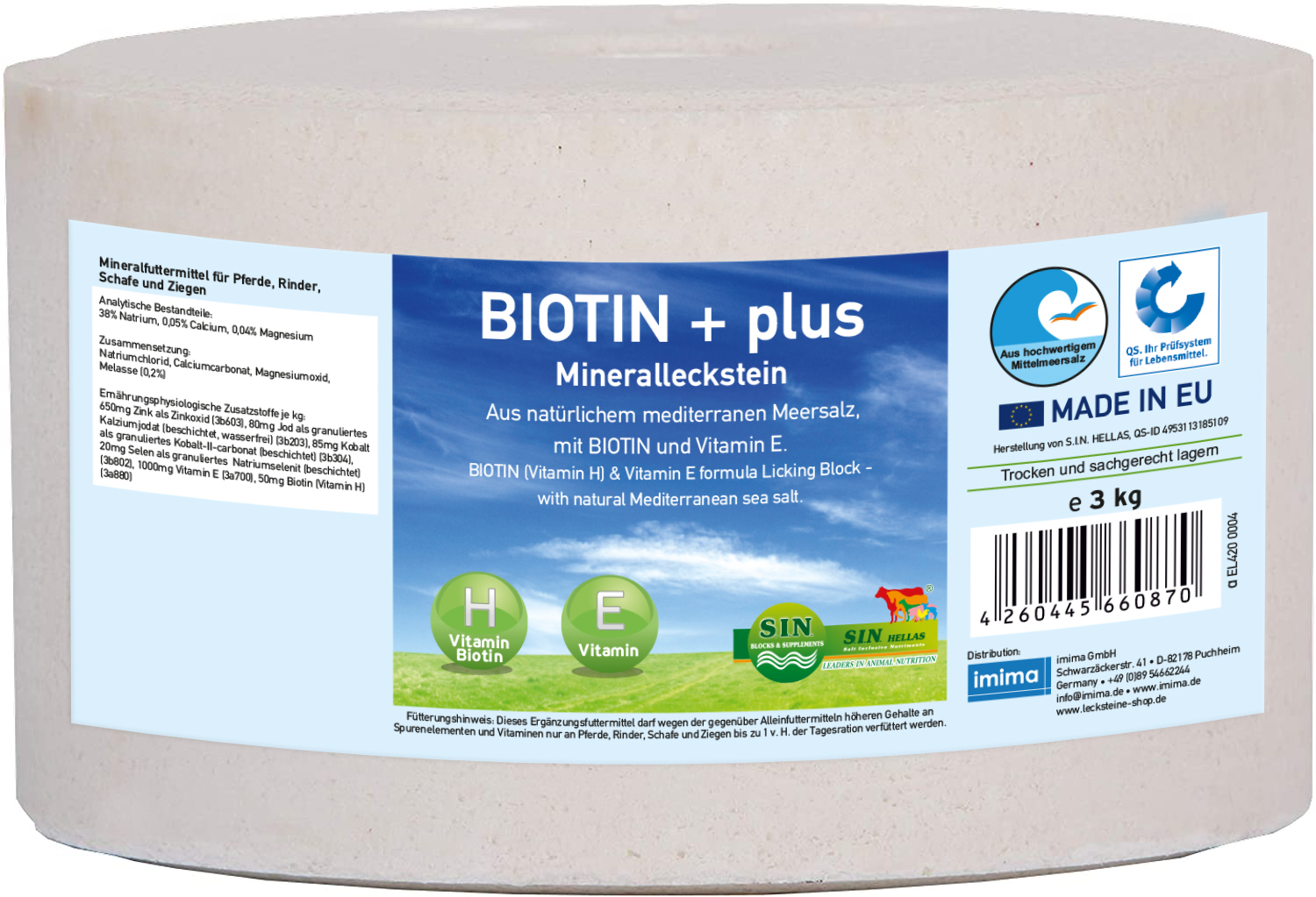 BIOTIN + plus Mineralleckstein, 3kg