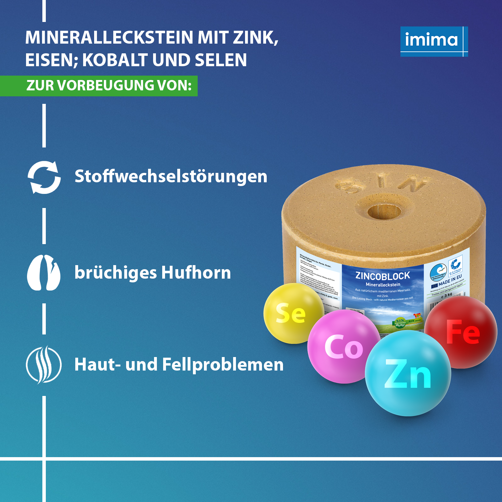 ZINCOBLOCK Mineralleckstein, 3kg