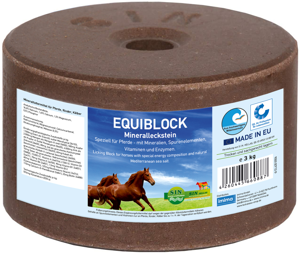 EQUIBLOCK Mineralleckstein, 3kg