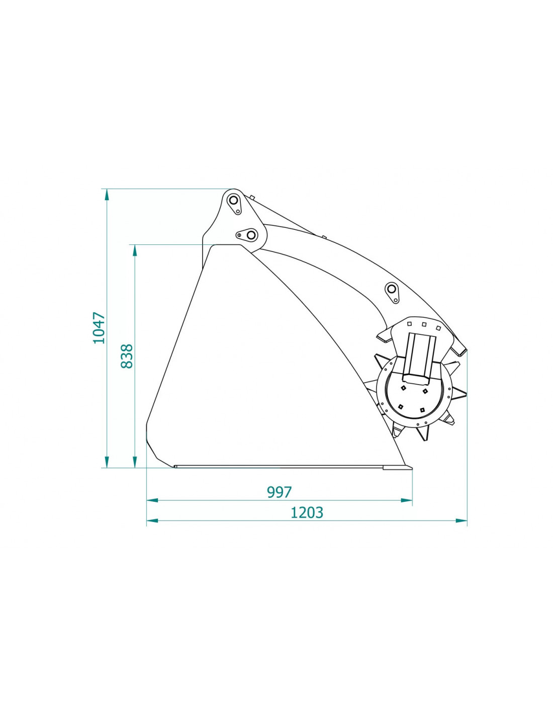 Einfütterungsschaufel mit Fräswalze Frontlader / Hoflader / Teleskoplader / Radlader