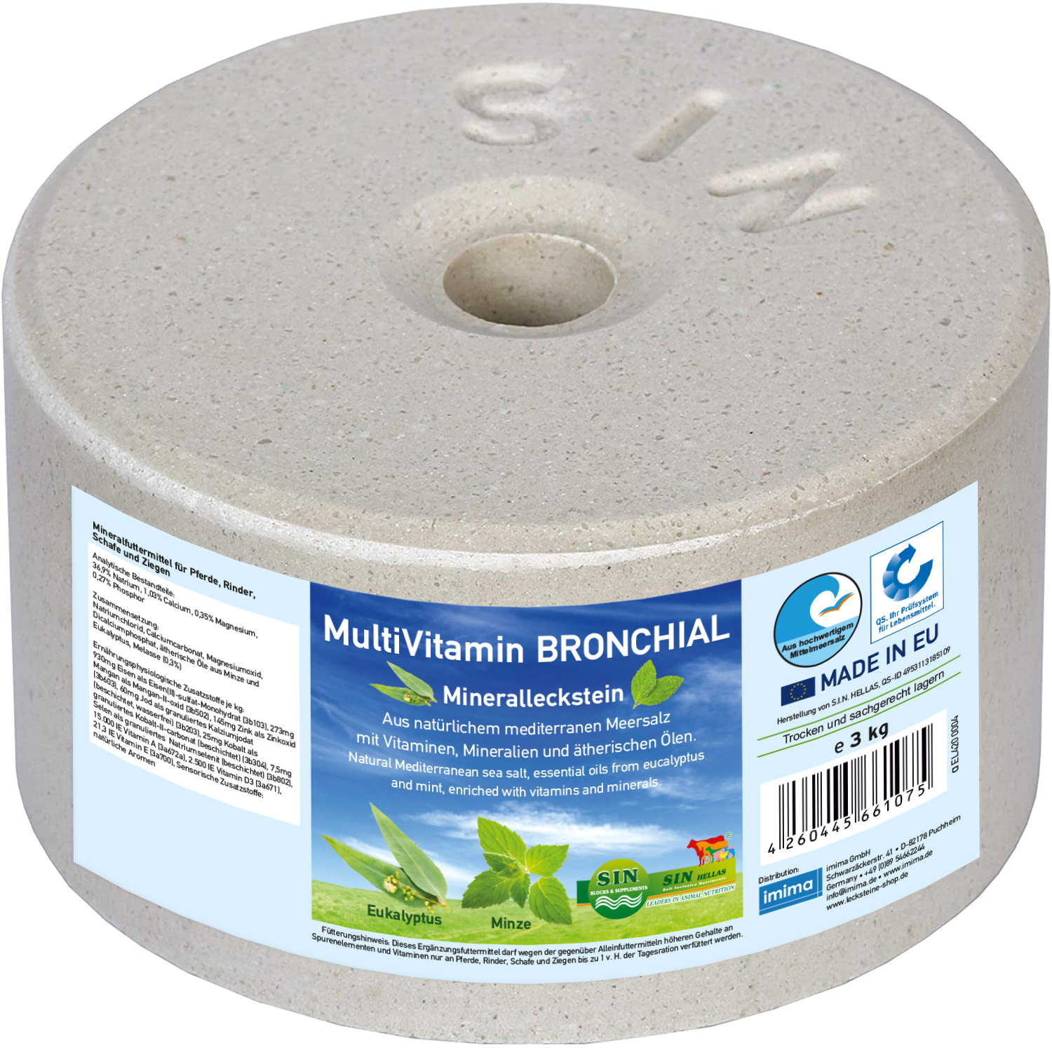 MultiVitamin BRONCHIAL Mineralleckstein, 3kg