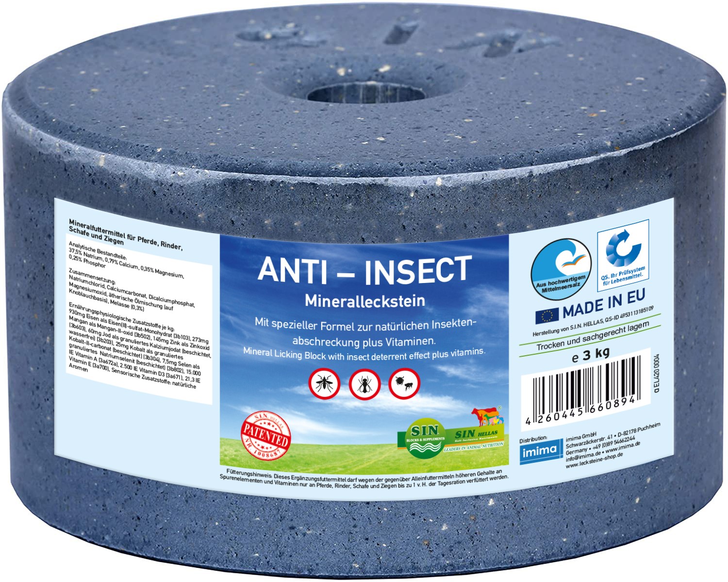 ANTI-INSECT Mineralleckstein, 3kg