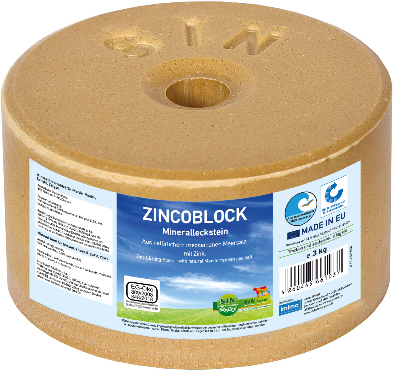 ZINCOBLOCK Mineralleckstein, 3kg